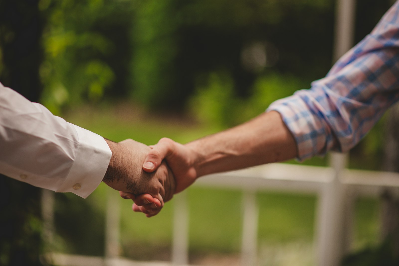Handshake outdoors
